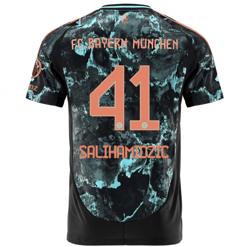Danxen Niño Camiseta Nick Salihamidzic #41 Negro 2ª Equipación 2024/25 La Camisa