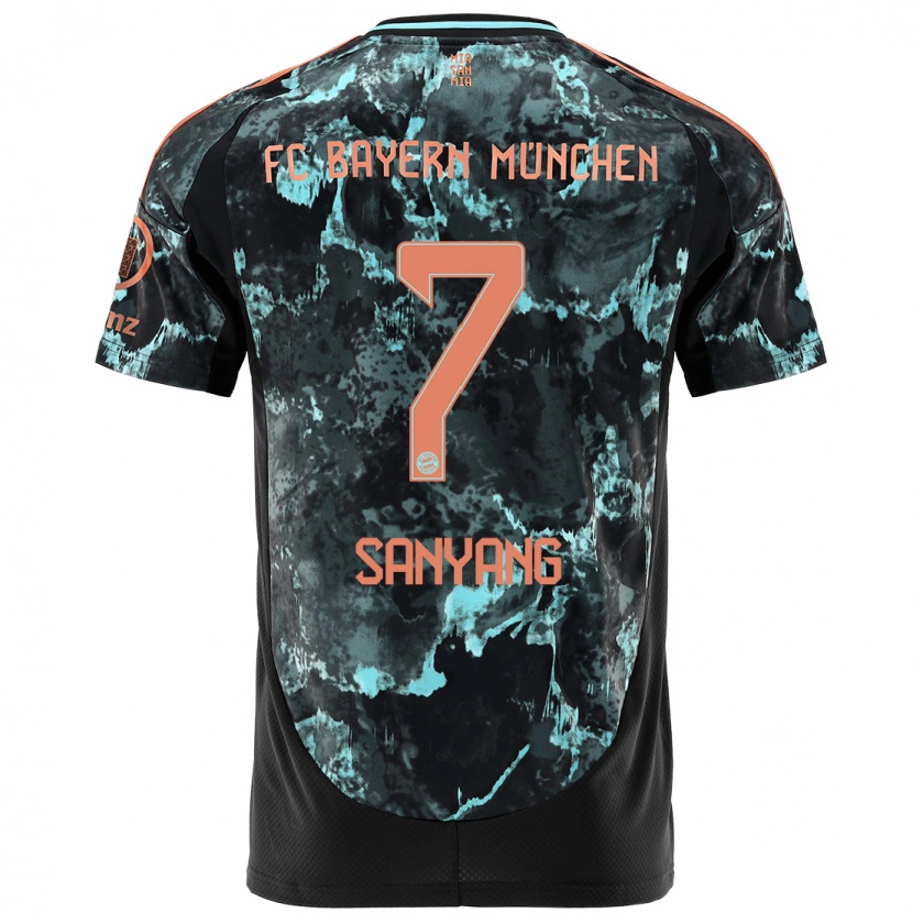 Danxen Niño Camiseta Mamin Sanyang #7 Negro 2ª Equipación 2024/25 La Camisa