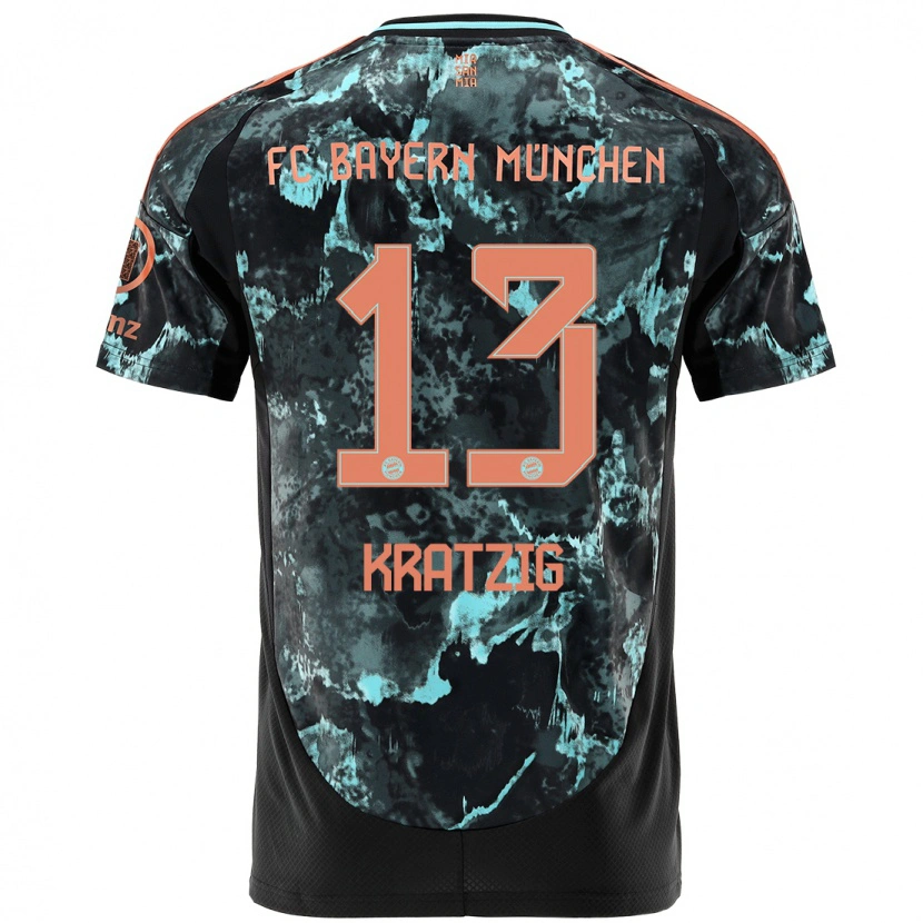 Danxen Niño Camiseta Frans Kratzig #13 Negro 2ª Equipación 2024/25 La Camisa