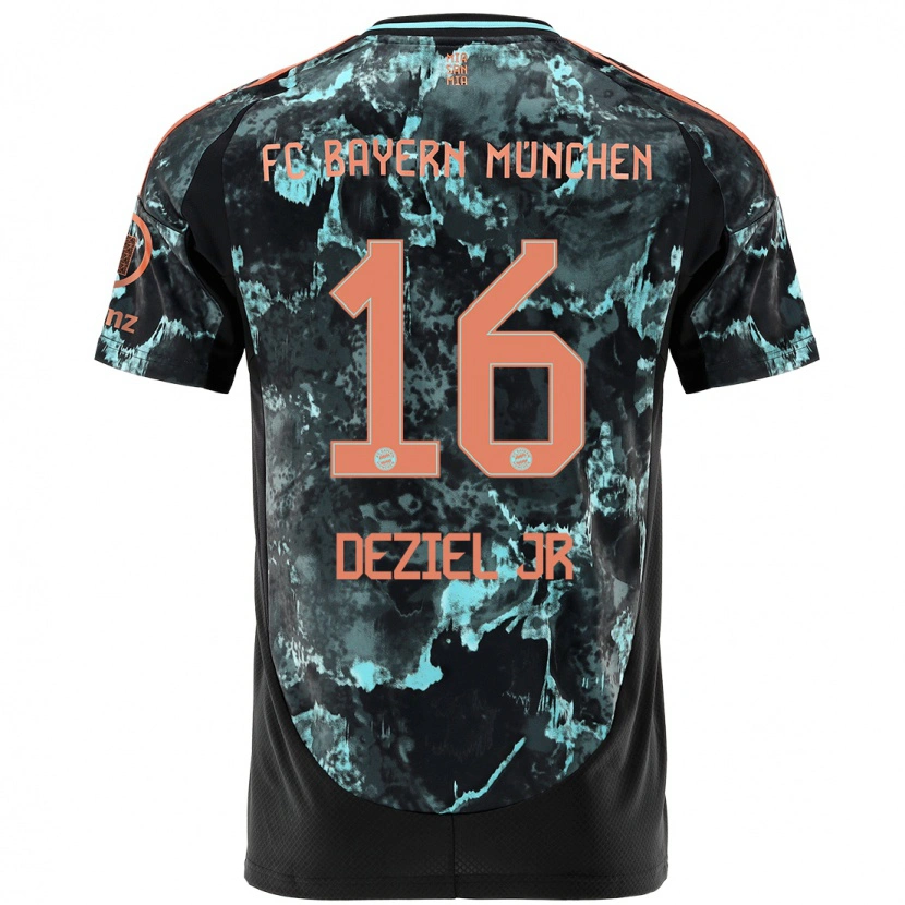 Danxen Niño Camiseta Robert Deziel Jr #16 Negro 2ª Equipación 2024/25 La Camisa