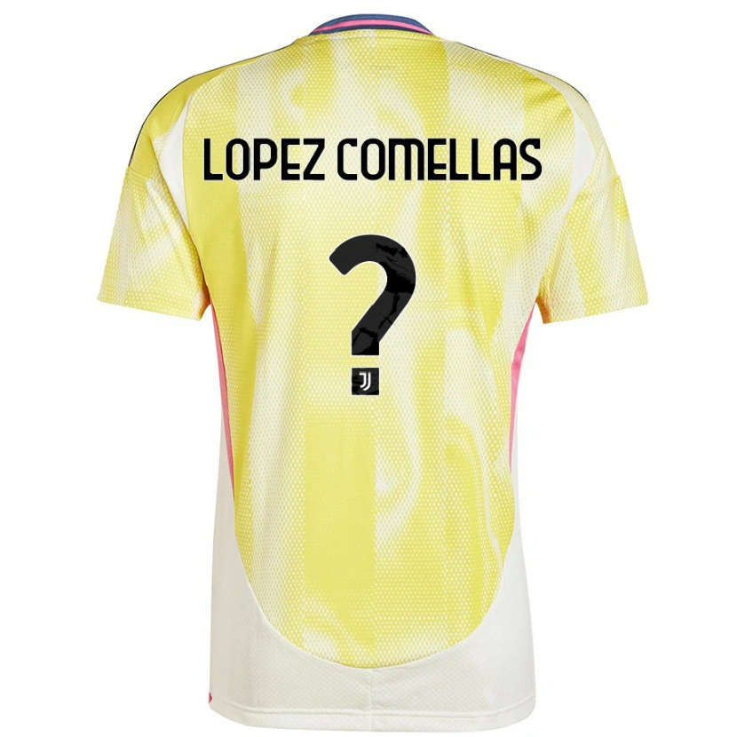 Danxen Niño Camiseta Ivan Lopez Comellas #0 Amarillo Solar 2ª Equipación 2024/25 La Camisa