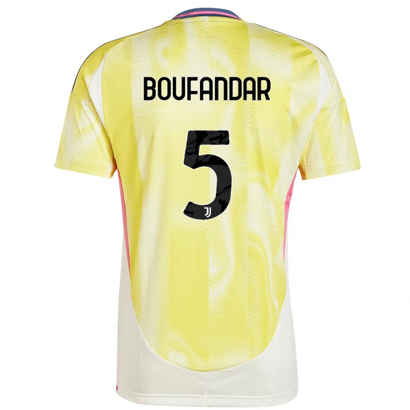 Danxen Niño Camiseta Adam Boufandar #5 Amarillo Solar 2ª Equipación 2024/25 La Camisa