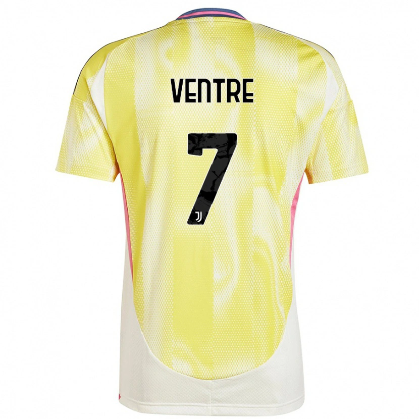 Danxen Niño Camiseta Alessandro Ventre #7 Amarillo Solar 2ª Equipación 2024/25 La Camisa