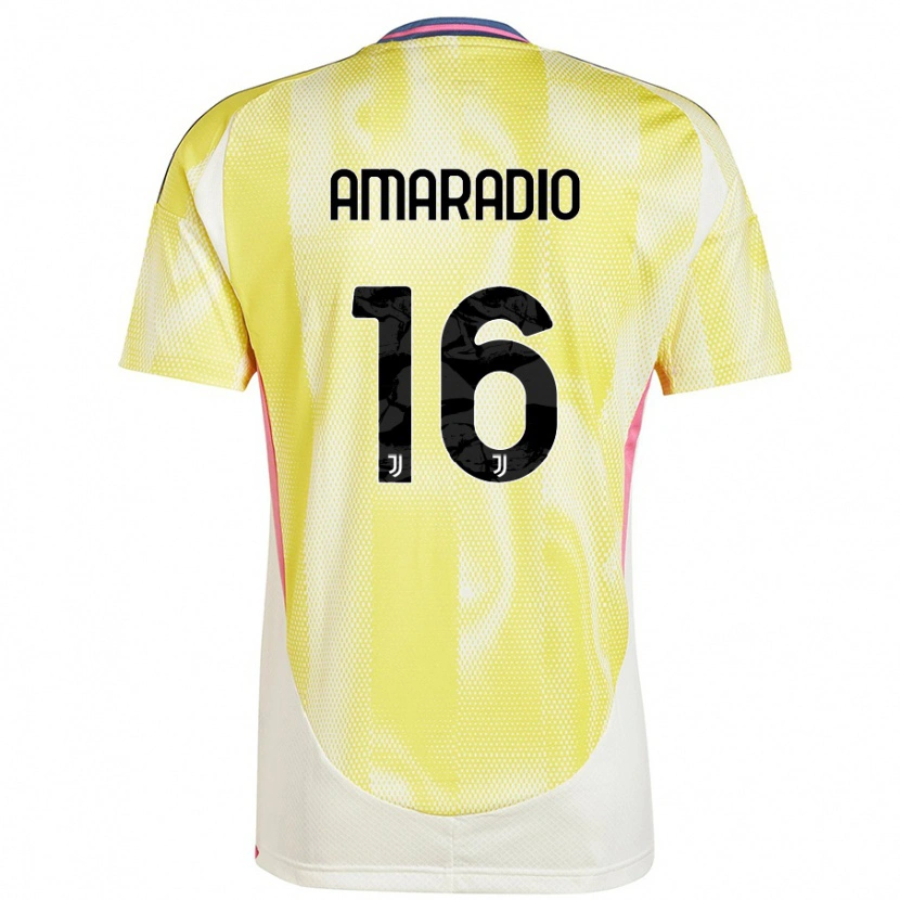Danxen Niño Camiseta Luca Amaradio #16 Amarillo Solar 2ª Equipación 2024/25 La Camisa