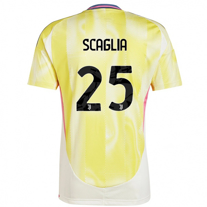 Danxen Niño Camiseta Simone Scaglia #25 Amarillo Solar 2ª Equipación 2024/25 La Camisa