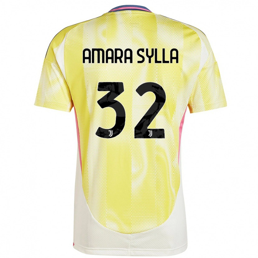 Danxen Niño Camiseta Idris Amara Sylla #32 Amarillo Solar 2ª Equipación 2024/25 La Camisa