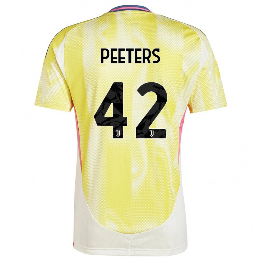 Danxen Niño Camiseta Daouda Peeters #42 Amarillo Solar 2ª Equipación 2024/25 La Camisa