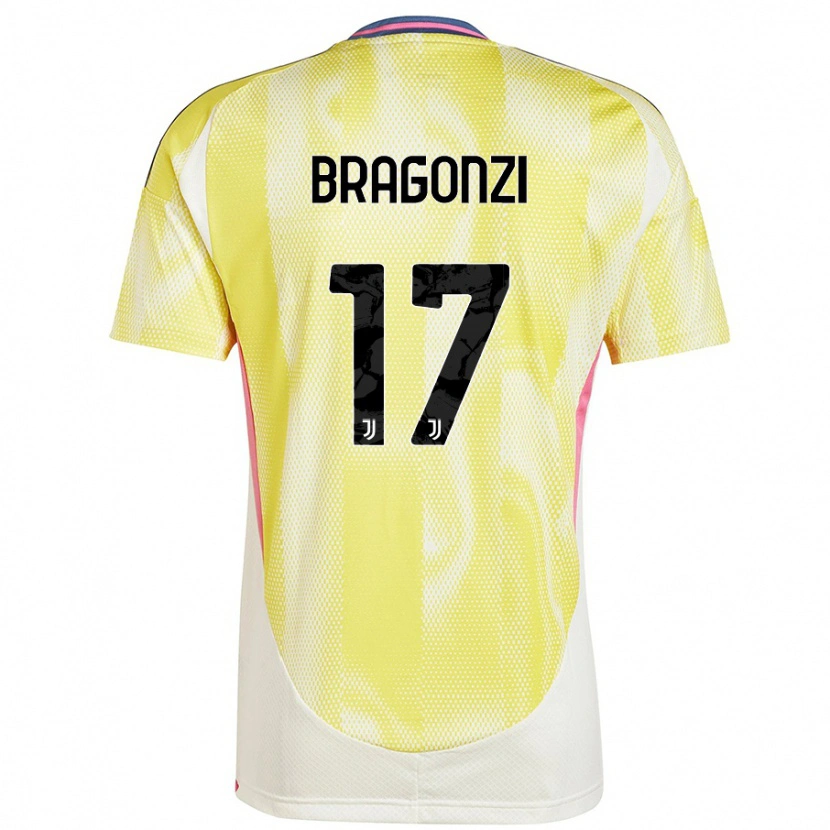 Danxen Niño Camiseta Asia Bragonzi #17 Amarillo Solar 2ª Equipación 2024/25 La Camisa