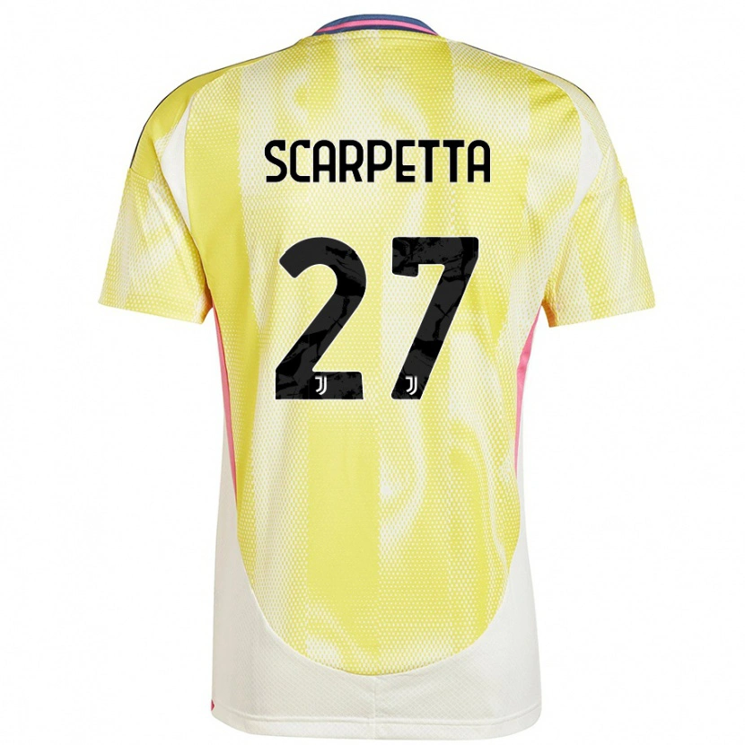 Danxen Niño Camiseta Jacopo Scarpetta #27 Amarillo Solar 2ª Equipación 2024/25 La Camisa
