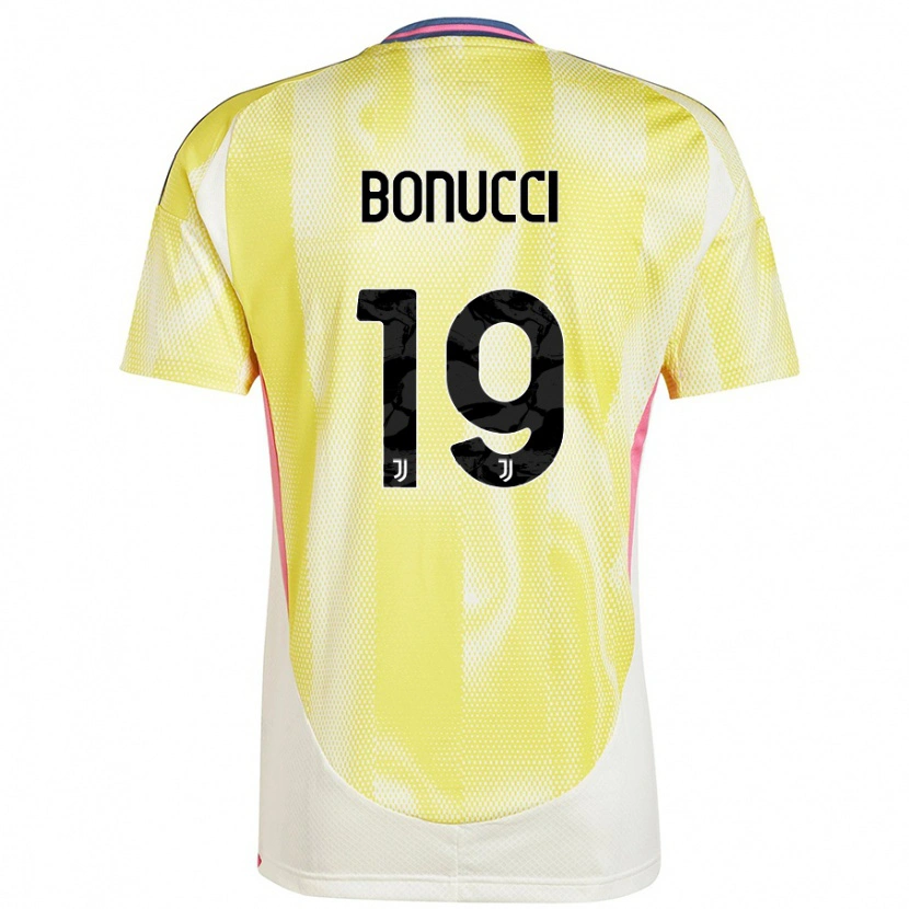 Danxen Niño Camiseta Leonardo Bonucci #19 Amarillo Solar 2ª Equipación 2024/25 La Camisa