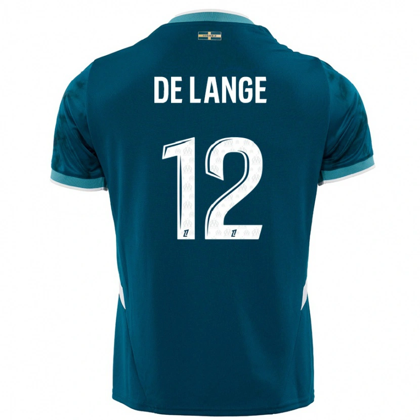 Danxen Niño Camiseta Jeffrey De Lange #12 Azul Turquesa 2ª Equipación 2024/25 La Camisa