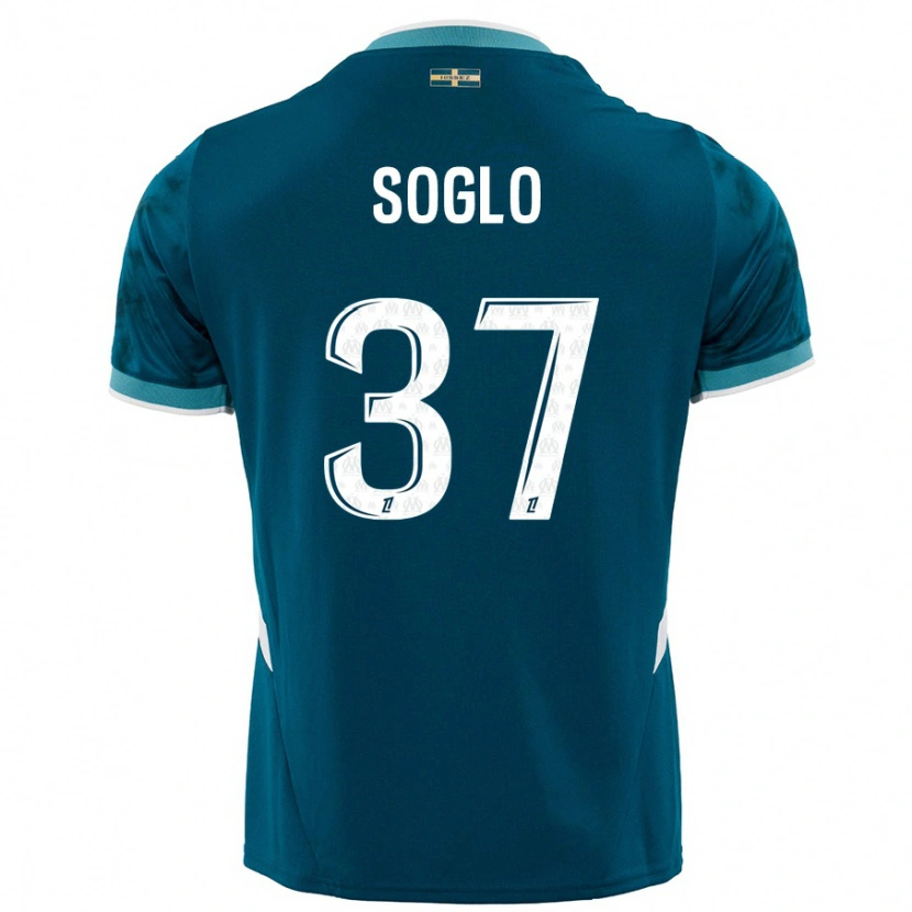 Danxen Niño Camiseta Emran Soglo #37 Azul Turquesa 2ª Equipación 2024/25 La Camisa