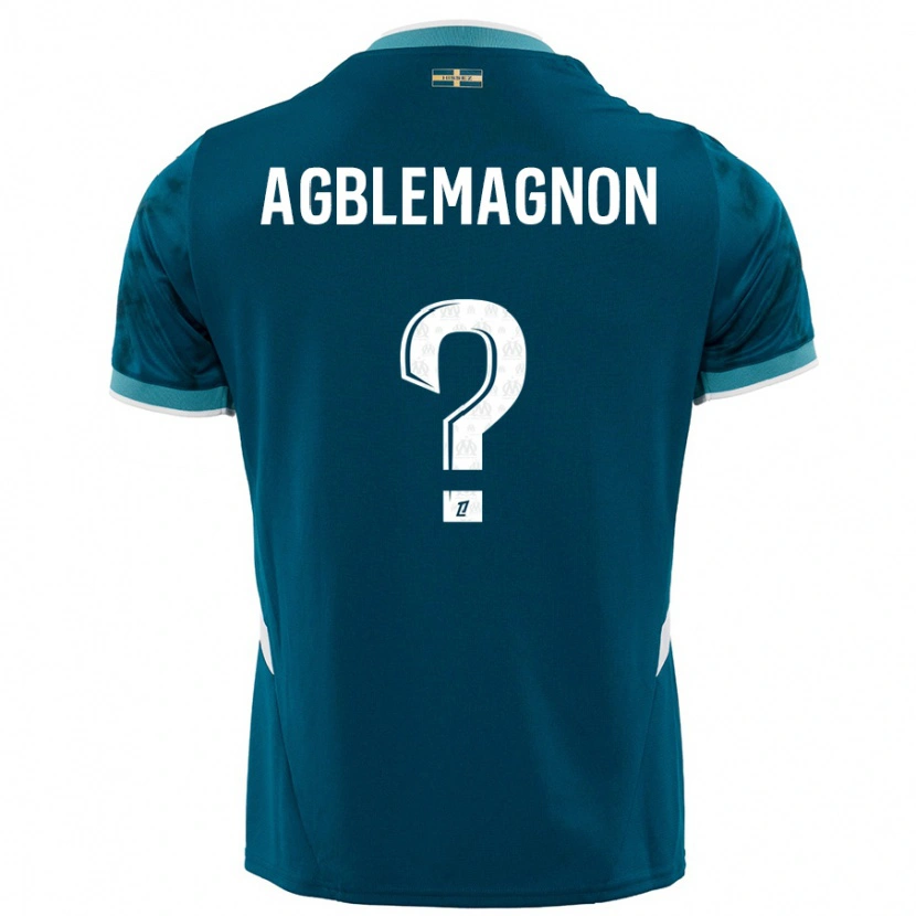 Danxen Niño Camiseta Jordan Agblemagnon #0 Azul Turquesa 2ª Equipación 2024/25 La Camisa
