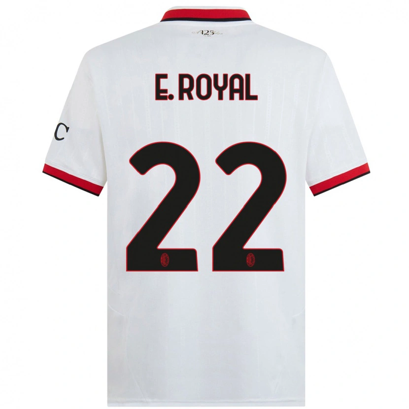 Danxen Niño Camiseta Emerson Royal #22 Blanco Negro Rojo 2ª Equipación 2024/25 La Camisa