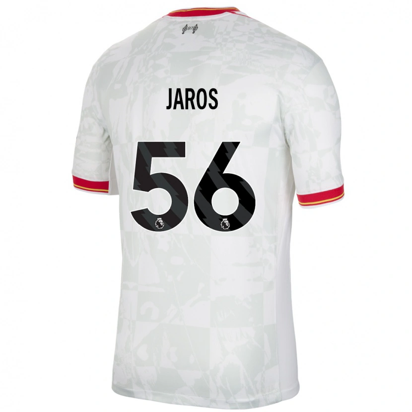 Danxen Niño Camiseta Vitezslav Jaros #56 Blanco Rojo Negro Equipación Tercera 2024/25 La Camisa