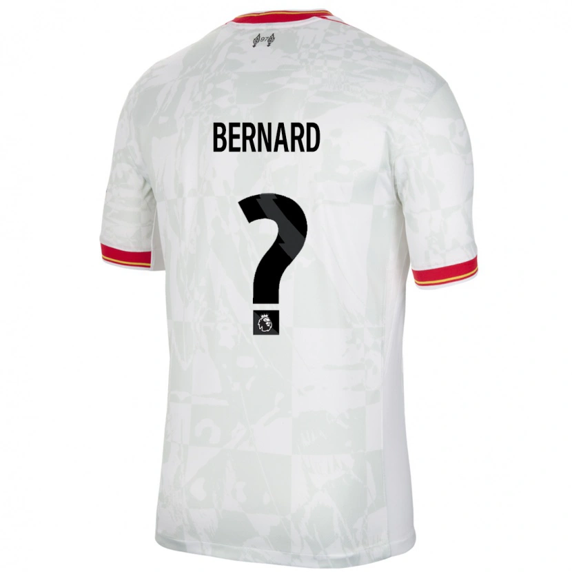 Danxen Niño Camiseta Dj Bernard #0 Blanco Rojo Negro Equipación Tercera 2024/25 La Camisa