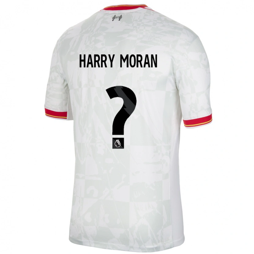 Danxen Niño Camiseta Harry Moran #0 Blanco Rojo Negro Equipación Tercera 2024/25 La Camisa