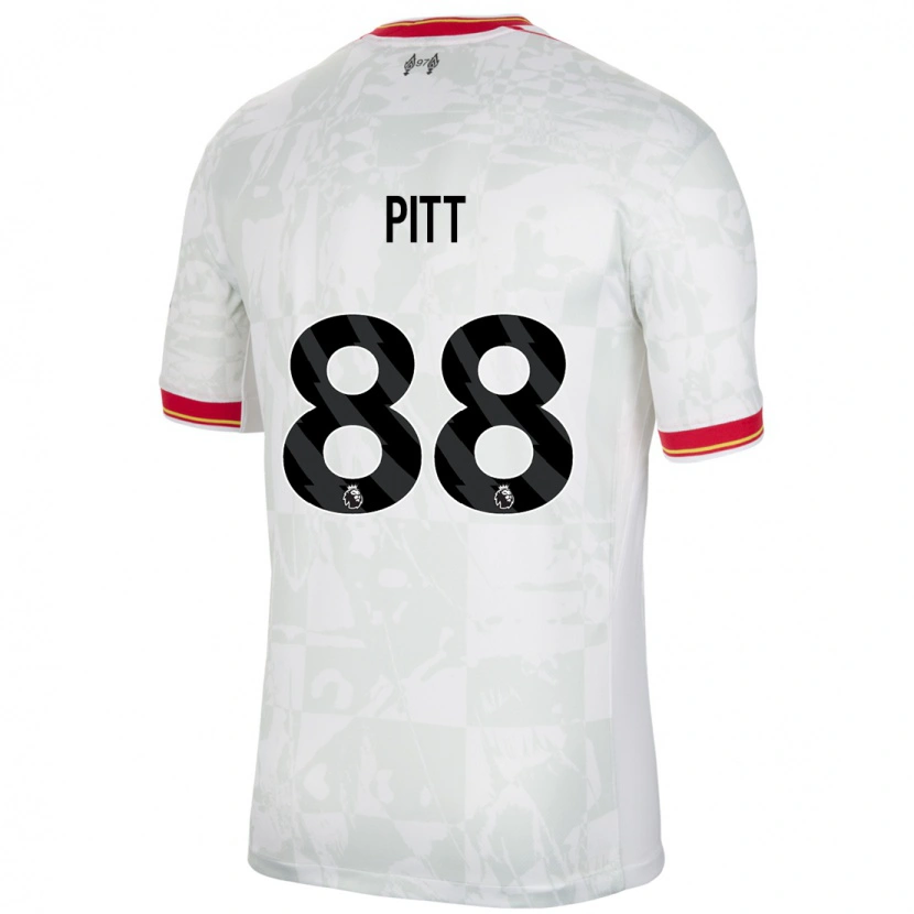 Danxen Niño Camiseta Lucas Pitt #88 Blanco Rojo Negro Equipación Tercera 2024/25 La Camisa