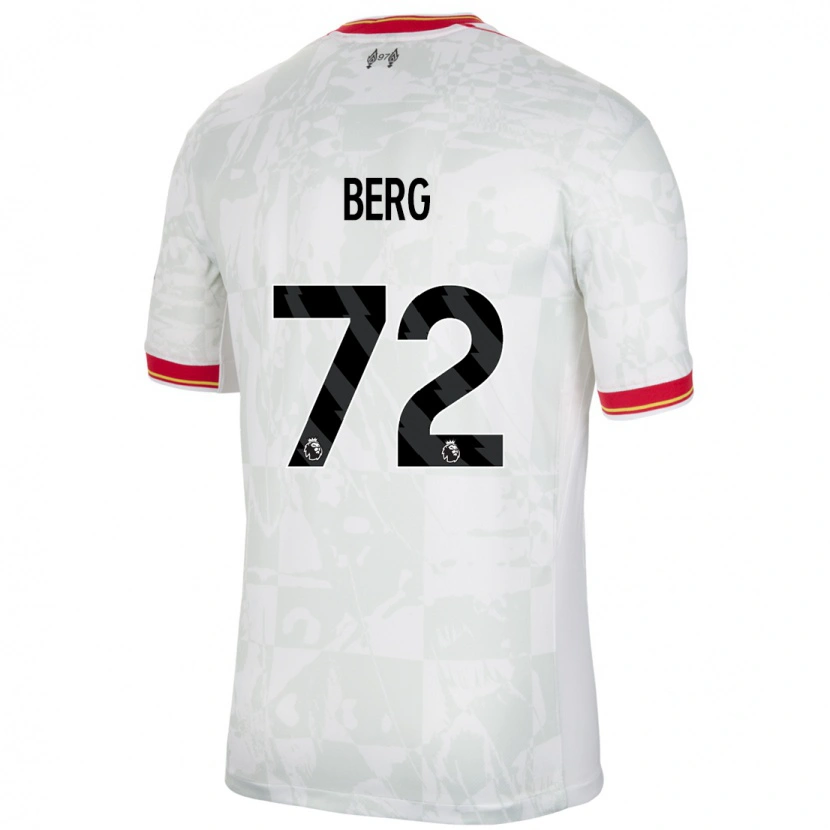 Danxen Niño Camiseta Sepp Van Den Berg #72 Blanco Rojo Negro Equipación Tercera 2024/25 La Camisa