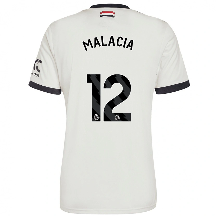 Danxen Niño Camiseta Tyrell Malacia #12 Blanquecino Equipación Tercera 2024/25 La Camisa