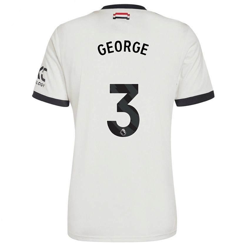 Danxen Niño Camiseta Gabby George #3 Blanquecino Equipación Tercera 2024/25 La Camisa