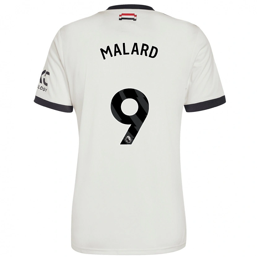 Danxen Niño Camiseta Melvine Malard #9 Blanquecino Equipación Tercera 2024/25 La Camisa