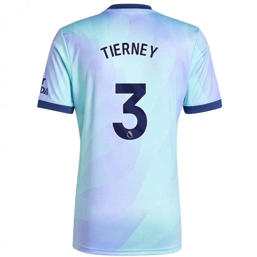 Danxen Niño Camiseta Kieran Tierney #3 Agua Equipación Tercera 2024/25 La Camisa