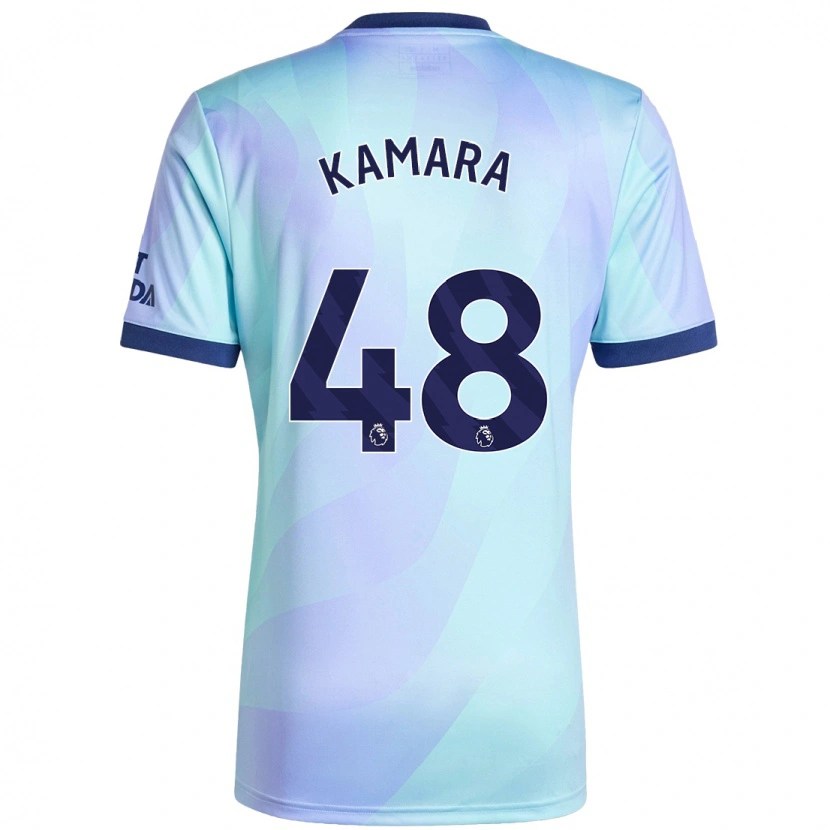 Danxen Niño Camiseta Osman Kamara #48 Agua Equipación Tercera 2024/25 La Camisa