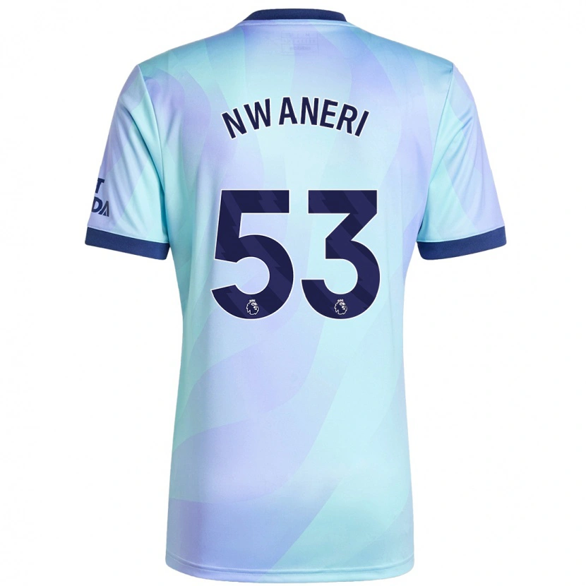 Danxen Niño Camiseta Ethan Nwaneri #53 Agua Equipación Tercera 2024/25 La Camisa