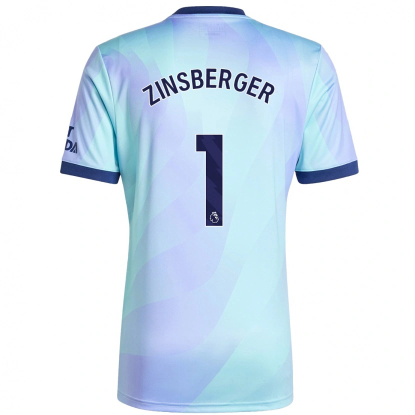 Danxen Niño Camiseta Manuela Zinsberger #1 Agua Equipación Tercera 2024/25 La Camisa