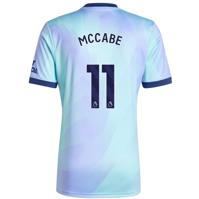 Danxen Niño Camiseta Katie Mccabe #11 Agua Equipación Tercera 2024/25 La Camisa