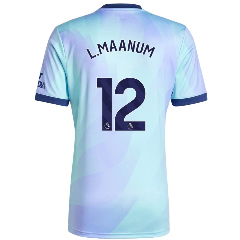 Danxen Niño Camiseta Frida Maanum #12 Agua Equipación Tercera 2024/25 La Camisa