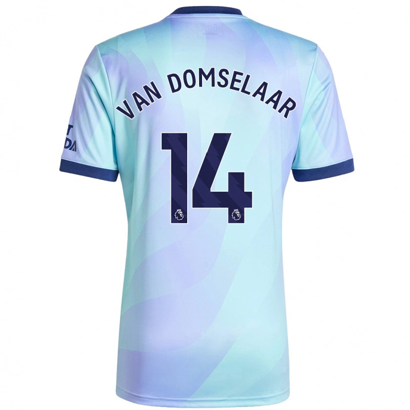 Danxen Niño Camiseta Daphne Van Domselaar #14 Agua Equipación Tercera 2024/25 La Camisa