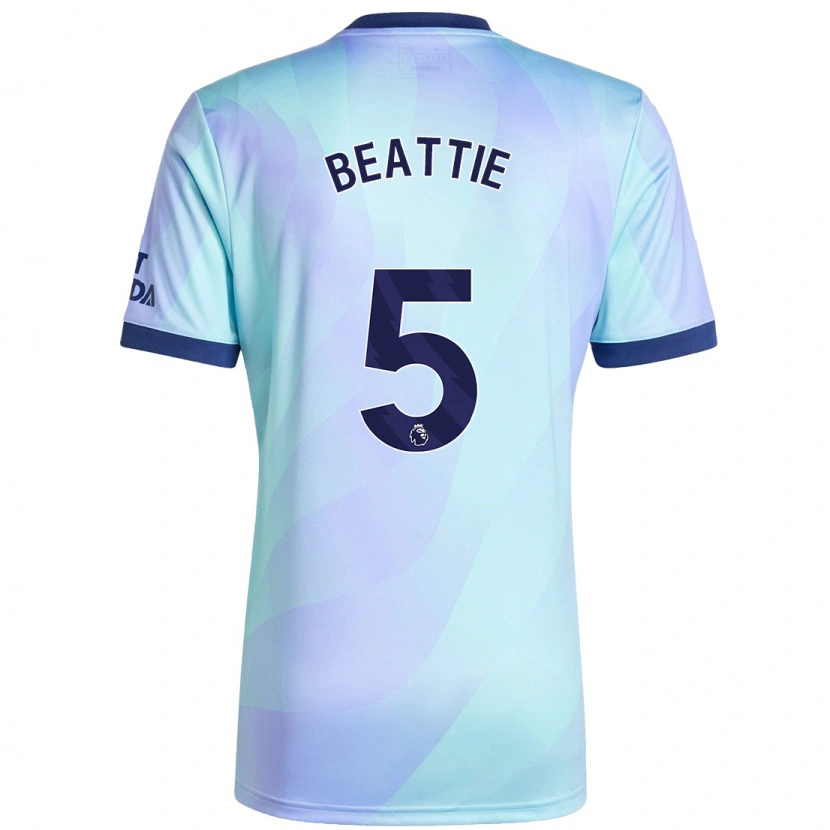 Danxen Niño Camiseta Jen Beattie #5 Agua Equipación Tercera 2024/25 La Camisa