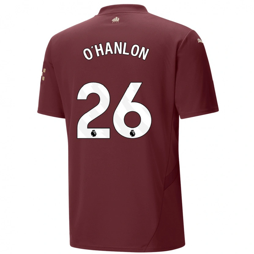 Danxen Niño Camiseta Tara O'hanlon #26 Granate Equipación Tercera 2024/25 La Camisa