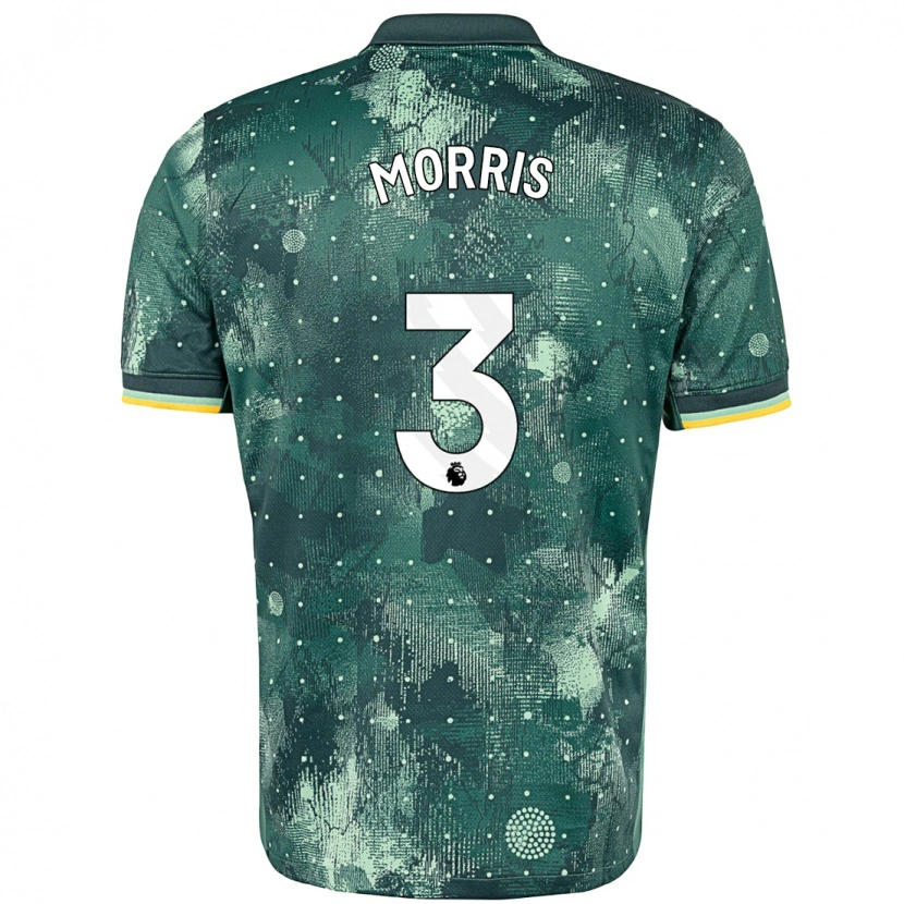 Danxen Niño Camiseta Ella Morris #3 Verde Menta Equipación Tercera 2024/25 La Camisa