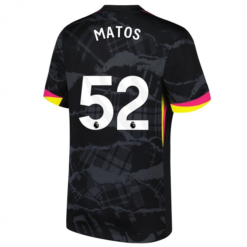 Danxen Niño Camiseta Alex Matos #52 Negro Rosa Equipación Tercera 2024/25 La Camisa