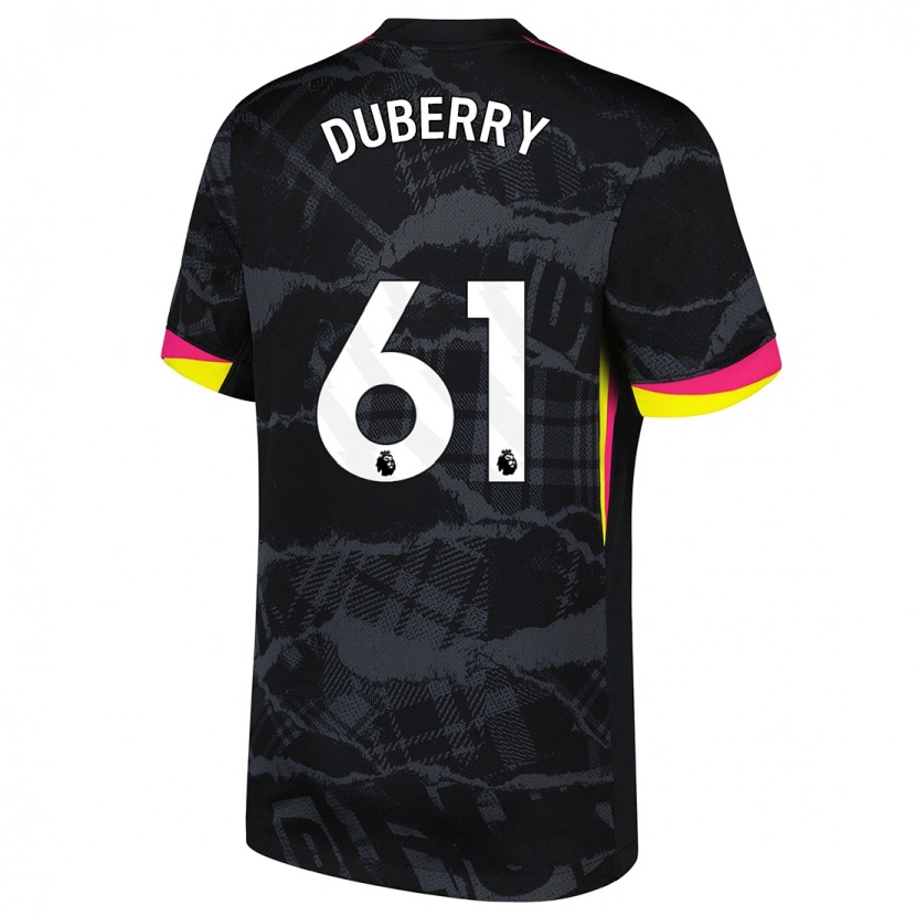 Danxen Niño Camiseta Zain Silcott-Duberry #61 Negro Rosa Equipación Tercera 2024/25 La Camisa