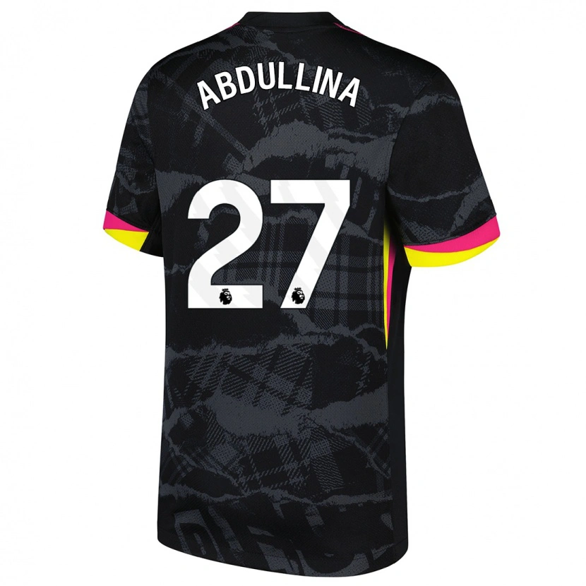 Danxen Niño Camiseta Alsu Abdullina #27 Negro Rosa Equipación Tercera 2024/25 La Camisa