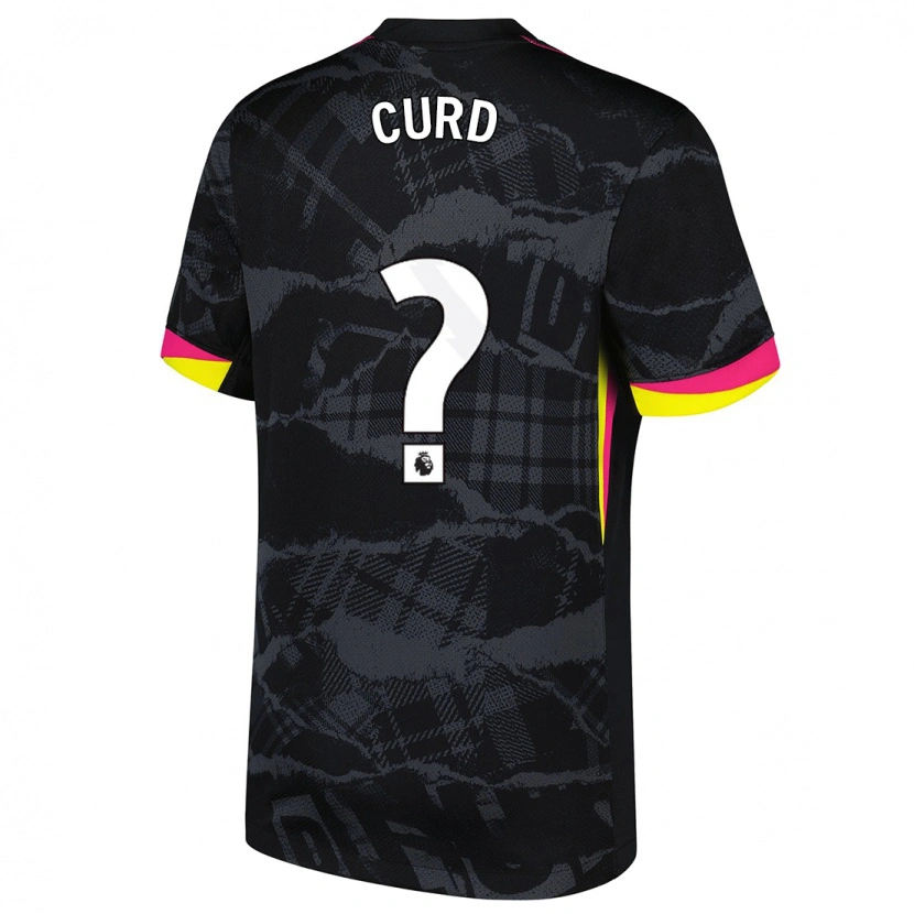 Danxen Niño Camiseta Teddy Curd #0 Negro Rosa Equipación Tercera 2024/25 La Camisa