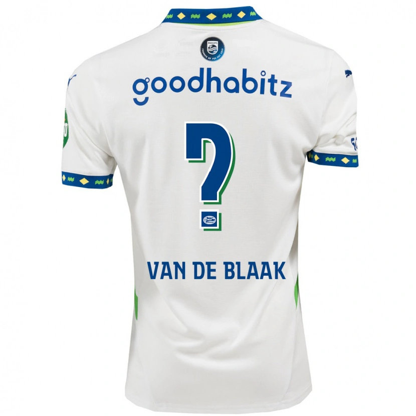 Danxen Niño Camiseta Emmanuel Van De Blaak #0 Blanco Azul Oscuro Equipación Tercera 2024/25 La Camisa