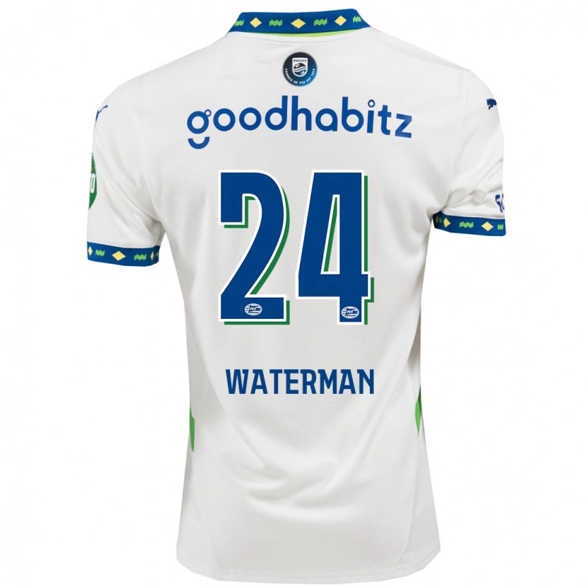 Danxen Niño Camiseta Boy Waterman #24 Blanco Azul Oscuro Equipación Tercera 2024/25 La Camisa