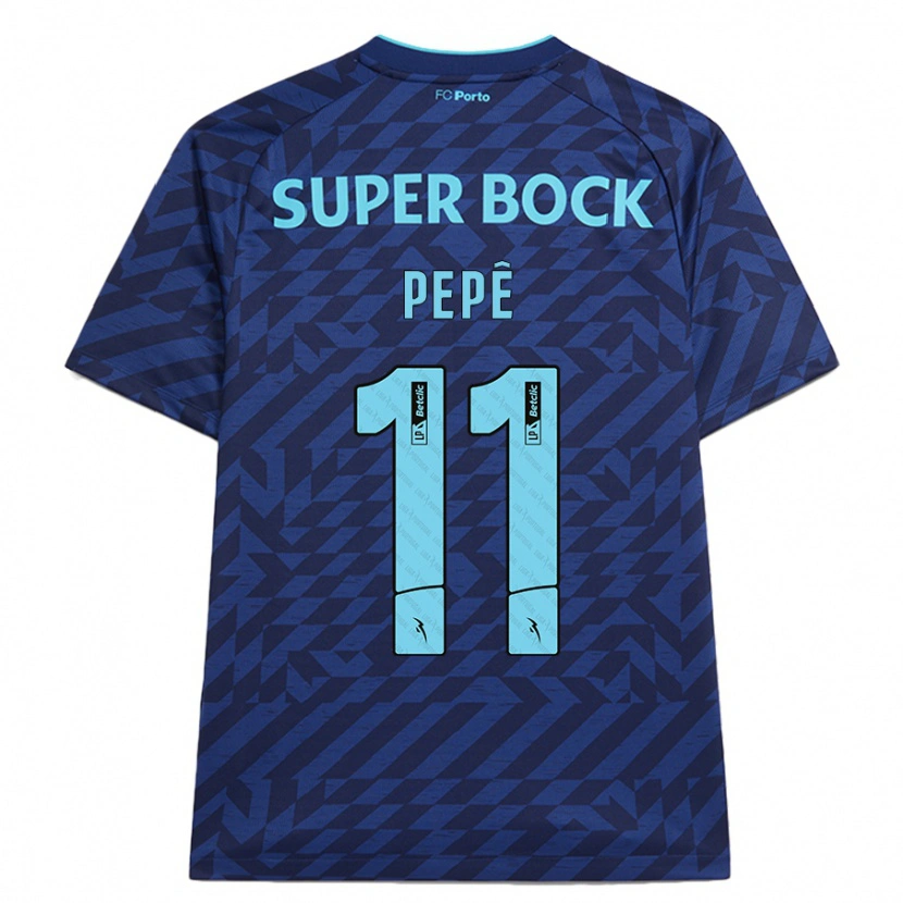 Danxen Niño Camiseta Pepê #11 Azul Marino Equipación Tercera 2024/25 La Camisa