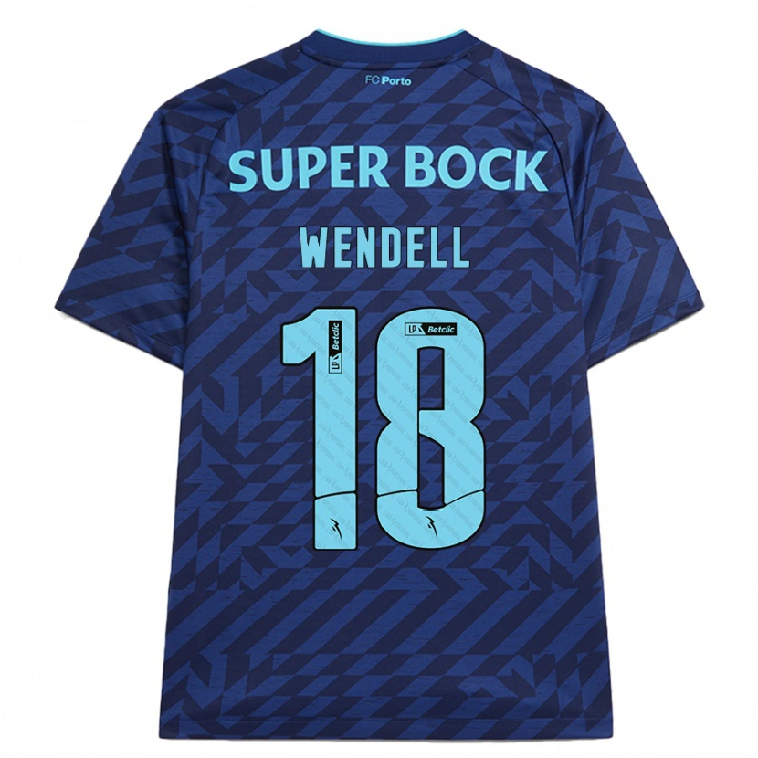 Danxen Niño Camiseta Wendell #18 Azul Marino Equipación Tercera 2024/25 La Camisa