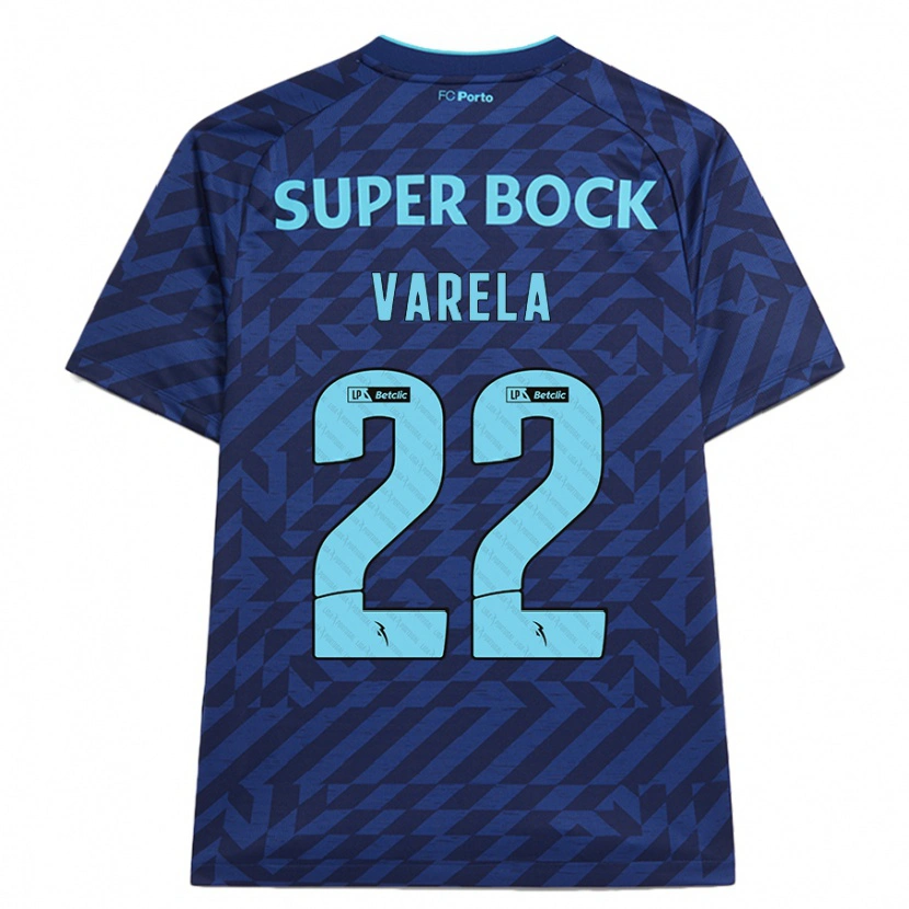 Danxen Niño Camiseta Alan Varela #22 Azul Marino Equipación Tercera 2024/25 La Camisa