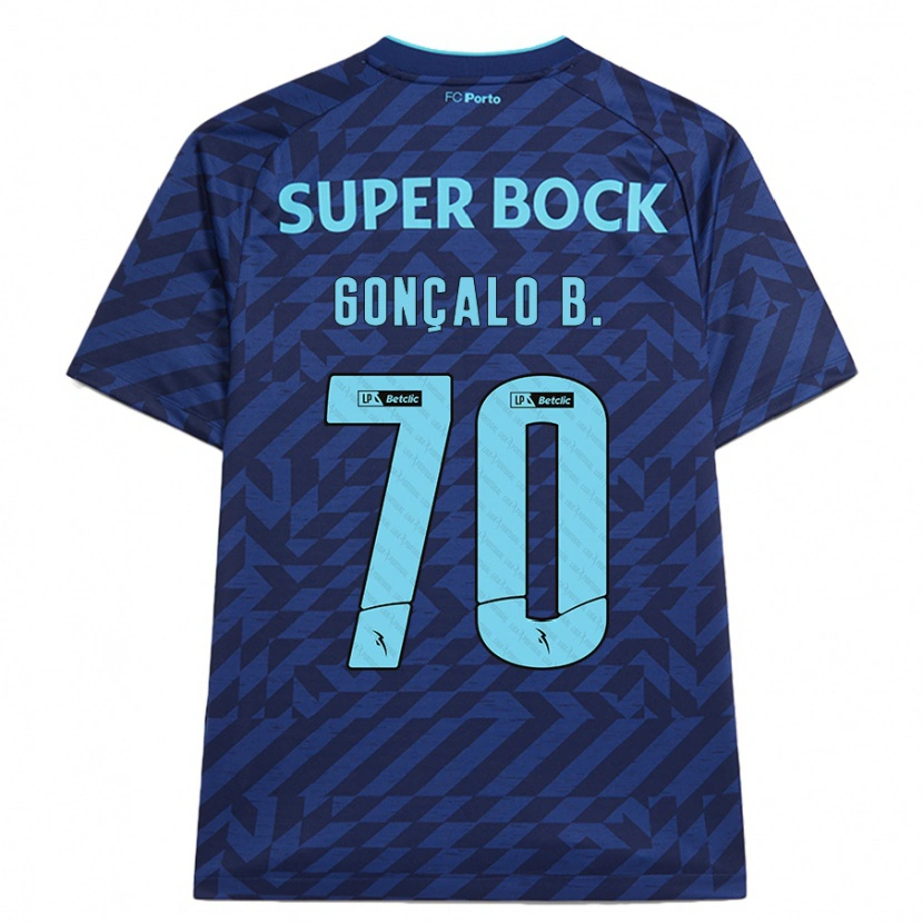 Danxen Niño Camiseta Gonçalo Borges #70 Azul Marino Equipación Tercera 2024/25 La Camisa