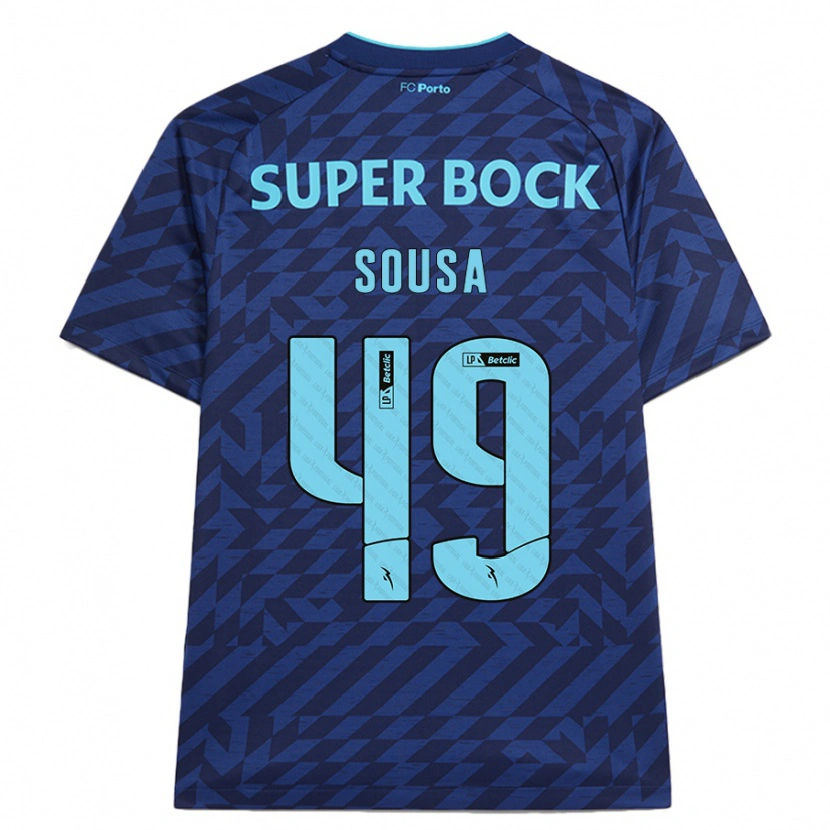 Danxen Niño Camiseta Gonçalo Sousa #49 Azul Marino Equipación Tercera 2024/25 La Camisa