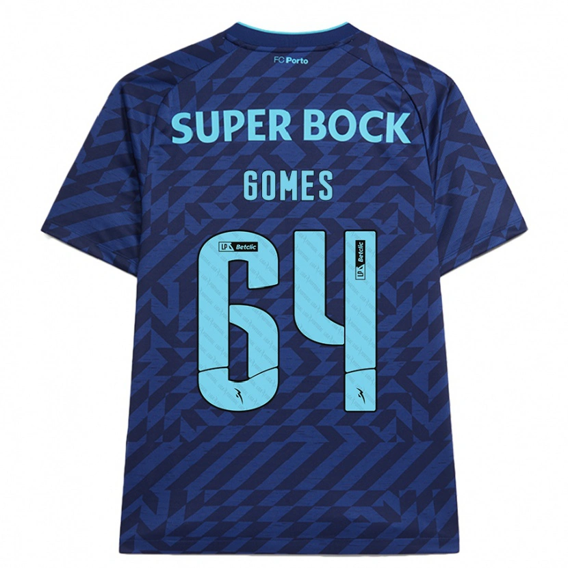 Danxen Niño Camiseta Luís Gomes #64 Azul Marino Equipación Tercera 2024/25 La Camisa