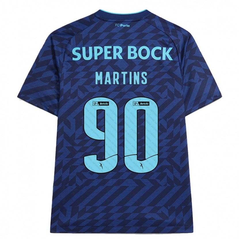 Danxen Niño Camiseta Gil Martins #90 Azul Marino Equipación Tercera 2024/25 La Camisa