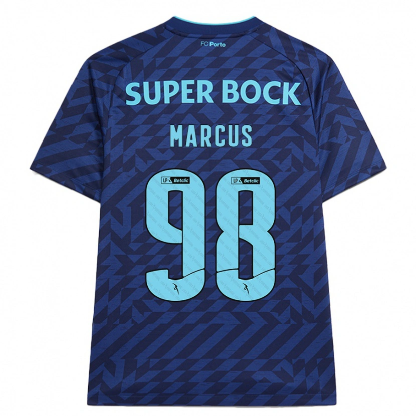 Danxen Niño Camiseta Abraham Marcus #98 Azul Marino Equipación Tercera 2024/25 La Camisa